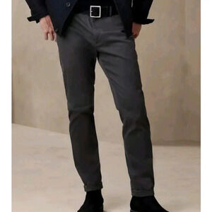 Banana Republic Chino Pants Charcoal Gray Fulton Skinny Fit Size 33 x 32